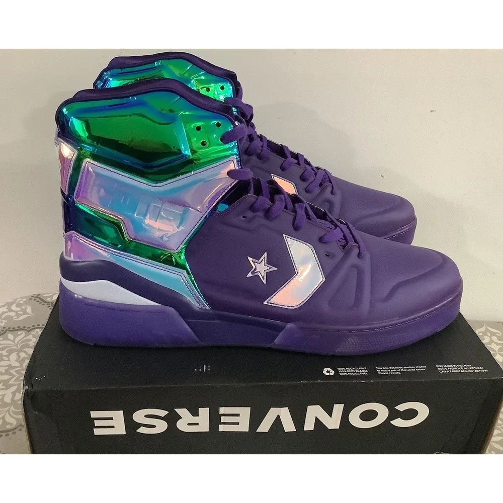 Converse ERX Impress Mens Size 18  High Top Iridescent Court Purple New